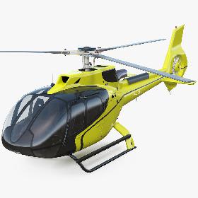 3D model Light Civil Helicopter Rigged